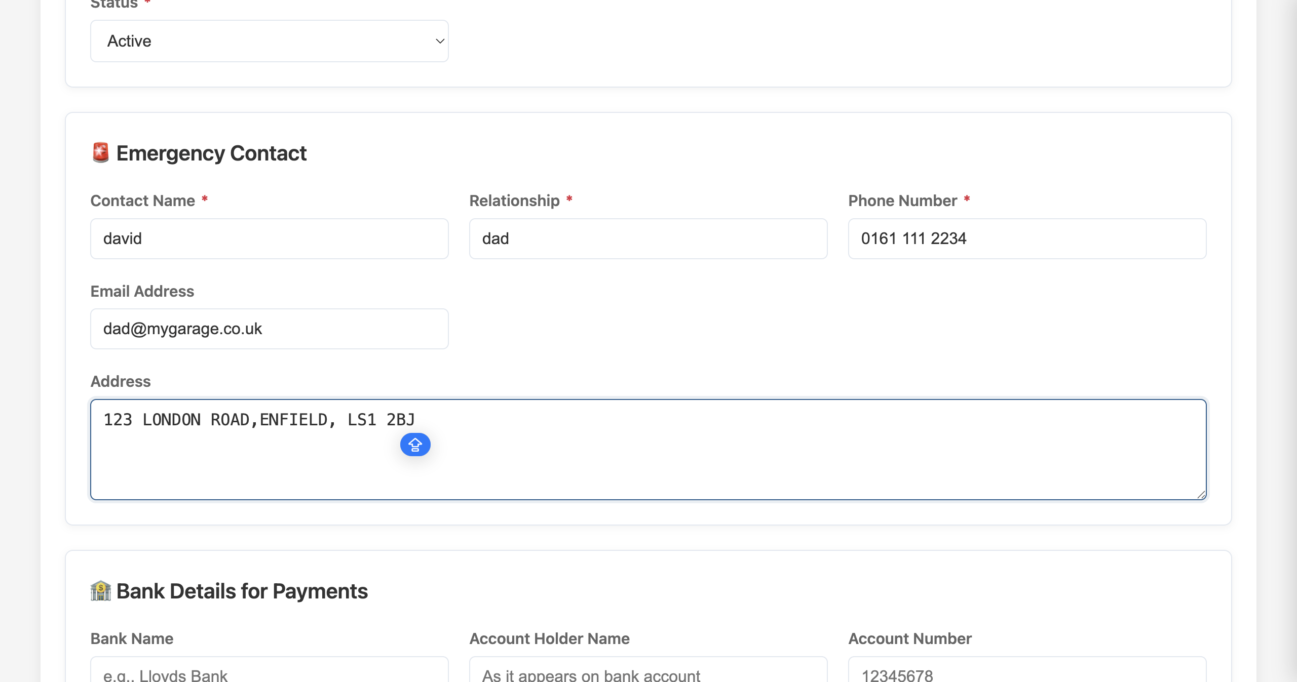 Emergency Contact Information Form