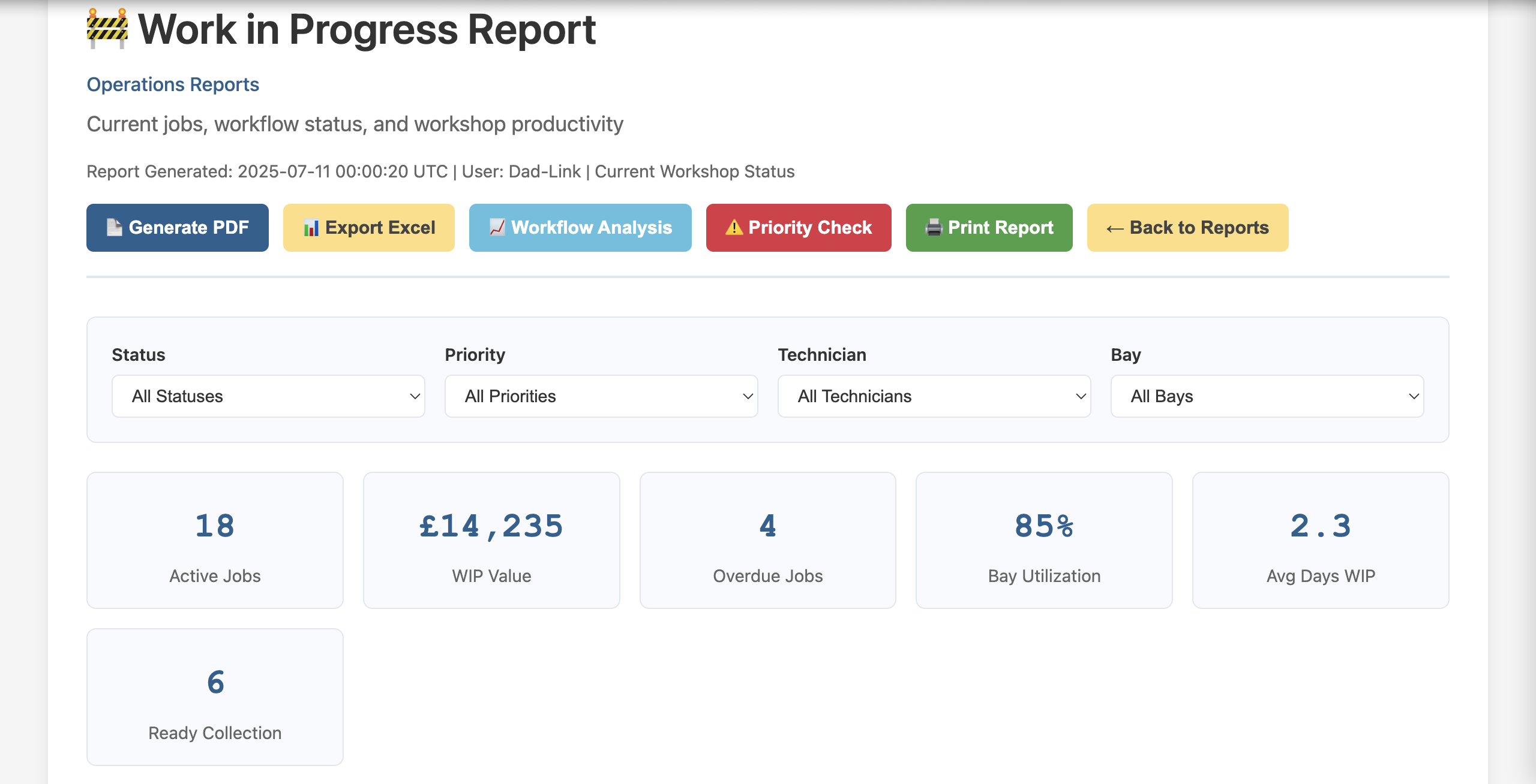 Work in Progress Report - Real-time Job Status Tracking